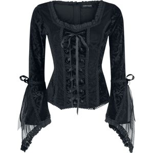 Gothicana by EMP Rosemary dívcí triko s dlouhými rukávy černá
