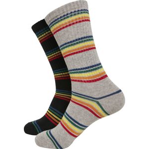 Urban Classics Balení 2 párů ponožek s duhovými proužky Ponožky vícebarevný