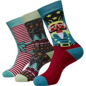 Urban Classics Balenie 3 párov ponožiek Christmas Nutcracker Ponožky vícebarevný