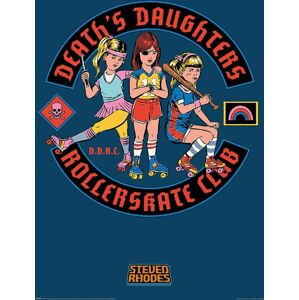 Steven Rhodes Death's Daughters Rollerskate Club plakát vícebarevný