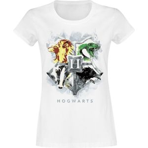 Harry Potter Hogwarts Painted Crest Dámské tričko bílá