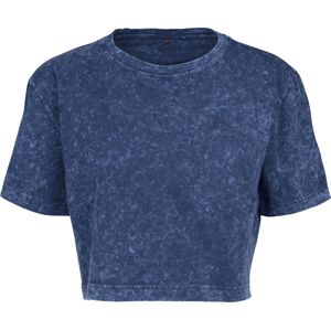 RED by EMP Dámské tričko krátkého střihu s ''vyžratým'' efektem dívcí tricko tmave modrá/bílá