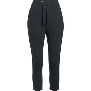 Urban Classics Dámské teplákové kalhoty s neukončenými lemy a zahnutými manžety Tepláky černá