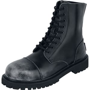 Black Premium by EMP Černé boty s 9-radovým šněrováním a obnošeným vzhledem boty černá