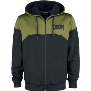 Doom Mixom mikina s kapucí na zip cerná/zelená