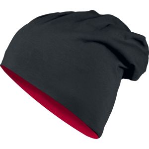 Urban Classics Reversible Jersey Beanie Beanie čepice cerná/cervená