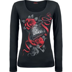 Spiral Heart Locket Dámské tričko s dlouhými rukávy černá