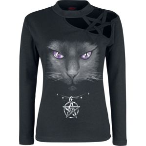 Spiral Black Cat Dámské tričko s dlouhými rukávy černá