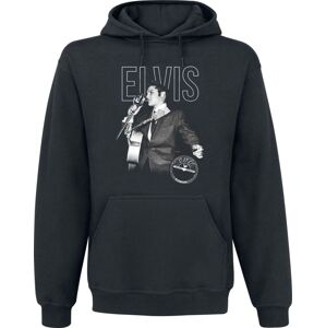 Presley, Elvis Logo Portrait Mikina s kapucí černá