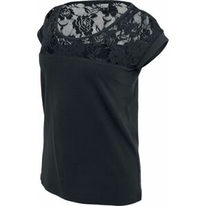 Urban Classics Ladies Top Laces Tee Dámské tričko černá