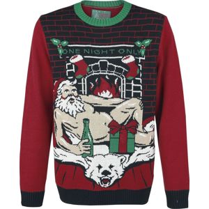 Ugly Christmas Sweater Sexy Santa Pletený svetr červená