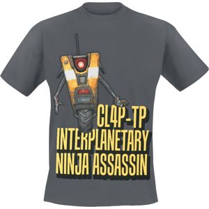 Borderlands Claptrap - Interplanetary Ninja Assassin tricko charcoal