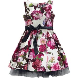 H&R London Krémové květované šaty se širokou sukní Audrey 50's detské šaty vícebarevný