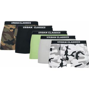 Urban Classics Organické boxerky - balení 5 ks Boxerky černá/zelená/šedá