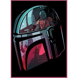 Star Wars The Mandalorian - Helmet Section tisk na plátne standard