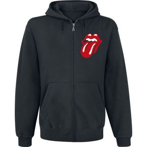 The Rolling Stones Logo Stacked mikina s kapucí na zip černá