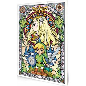 The Legend Of Zelda Stained Glass Drevená nástenná dekorace vícebarevný