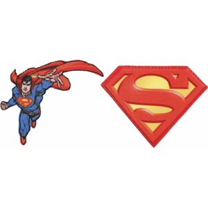 Superman Superman Logo nášivka vícebarevný