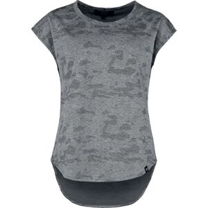 Black Premium by EMP Tričko s kamufláž potiskem Dámské tričko sivá maskovací