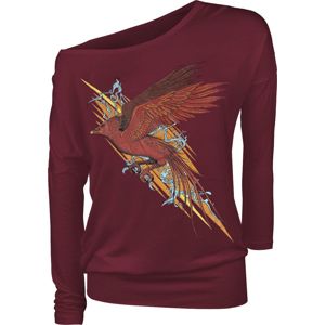 Harry Potter Phoenix dívcí triko s dlouhými rukávy bordová