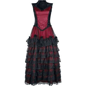 Sinister Gothic Dlouhé šaty šaty červená