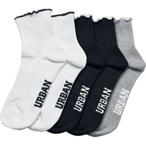 Urban Classics Dívčí ponožky - balení 4 párů Ponožky cerná/šedá/bílá