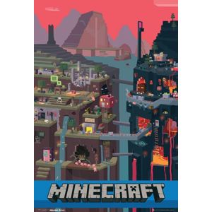 Minecraft World plakát vícebarevný
