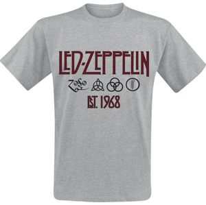 Led Zeppelin Symbols Est. 1968 Tričko prošedivelá