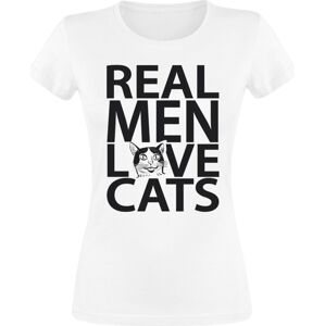 Tierisch Real Men Love Cats Dámské tričko bílá
