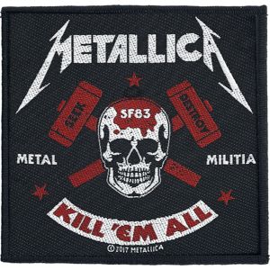 Metallica Metal Militia nášivka cerná/cervená/bílá