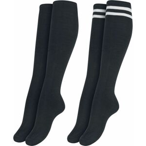 Urban Classics Balení 2 párů dámských univerzitních ponožek Ponožky černá