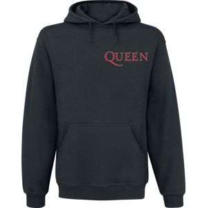 Queen Crest Vintage mikina s kapucí černá