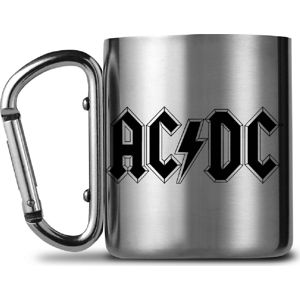 AC/DC Tasse mit Karabinerhaken Hrnek stríbrná