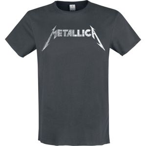 Metallica Amplified Collection - Metallic Edition - Logo Tričko charcoal