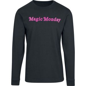 Mister Tee Ladies Magic Monday Slogan dívcí triko s dlouhými rukávy černá