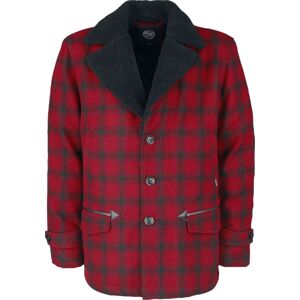Chet Rock Dřevorubecký kabát Kurt Zimní bunda cervená/cerná
