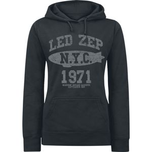 Led Zeppelin LZ College dívcí mikina s kapucí černá