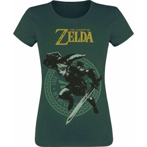 The Legend Of Zelda Link Pose Dámské tričko tmave zelená