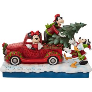 Mickey & Minnie Mouse Micky und Freunde - Weihnachtsbaum im roten Pick-Up Socha standard