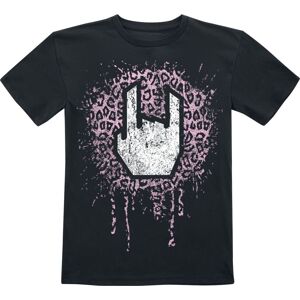 EMP Stage Collection T-Shirt mit Leoprint und Rockhand detské tricko černá