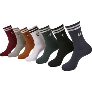 Urban Classics College Letter Socks 7-Pack Ponožky vícebarevný