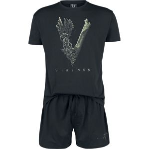 Vikings Bone Logo pyžama černá