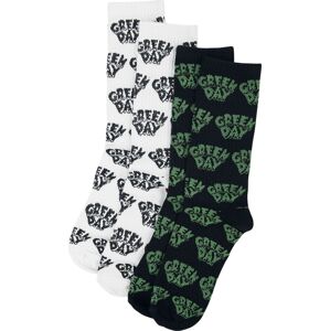 Green Day Logo Ponožky cerná/bílá