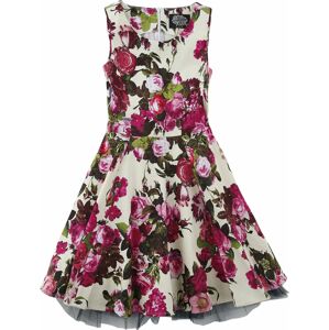 H&R London Krémové květované šaty se širokou sukní Audrey 50's detské šaty vícebarevný