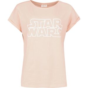Star Wars Recovered - Outline Logo Dámské tričko světle růžová