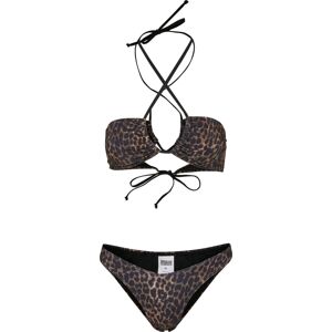 Urban Classics Ladies AOP Hot V Bikini Bikini leopardí