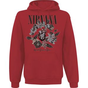 Nirvana Heart Shaped Box Mikina s kapucí červená