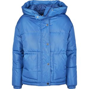 Urban Classics Dámská oversized prošívaná bunda s kapucí zimní bunda královská modrá