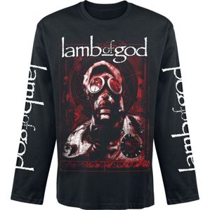 Lamb Of God Gas Mask Waves Tričko s dlouhým rukávem černá