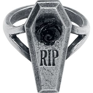 Alchemy Gothic RIP Rose prsten stríbrná